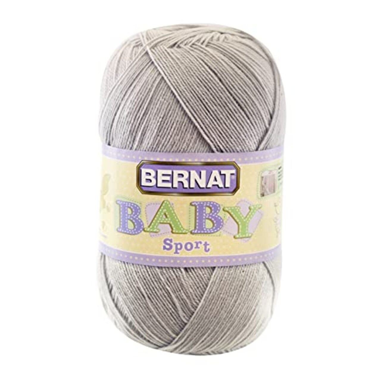 Bernat Baby Sport BB Baby Gray Yarn - 1 Pack of 12.3oz/350g - Acrylic - #3  Light - 1256 Yards - Knitting/Crochet